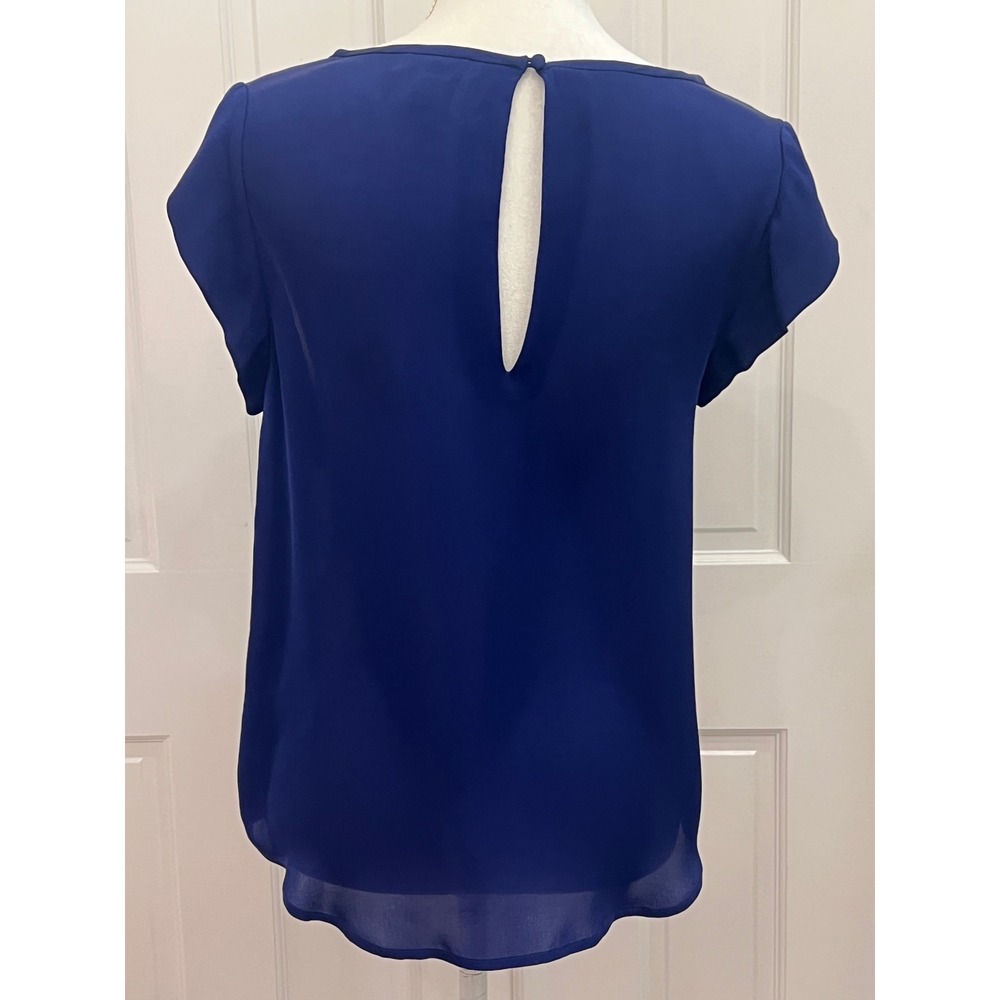 Women's Joie Silk Rancher blouse in cobalt blue size small - Picture 4 of 8